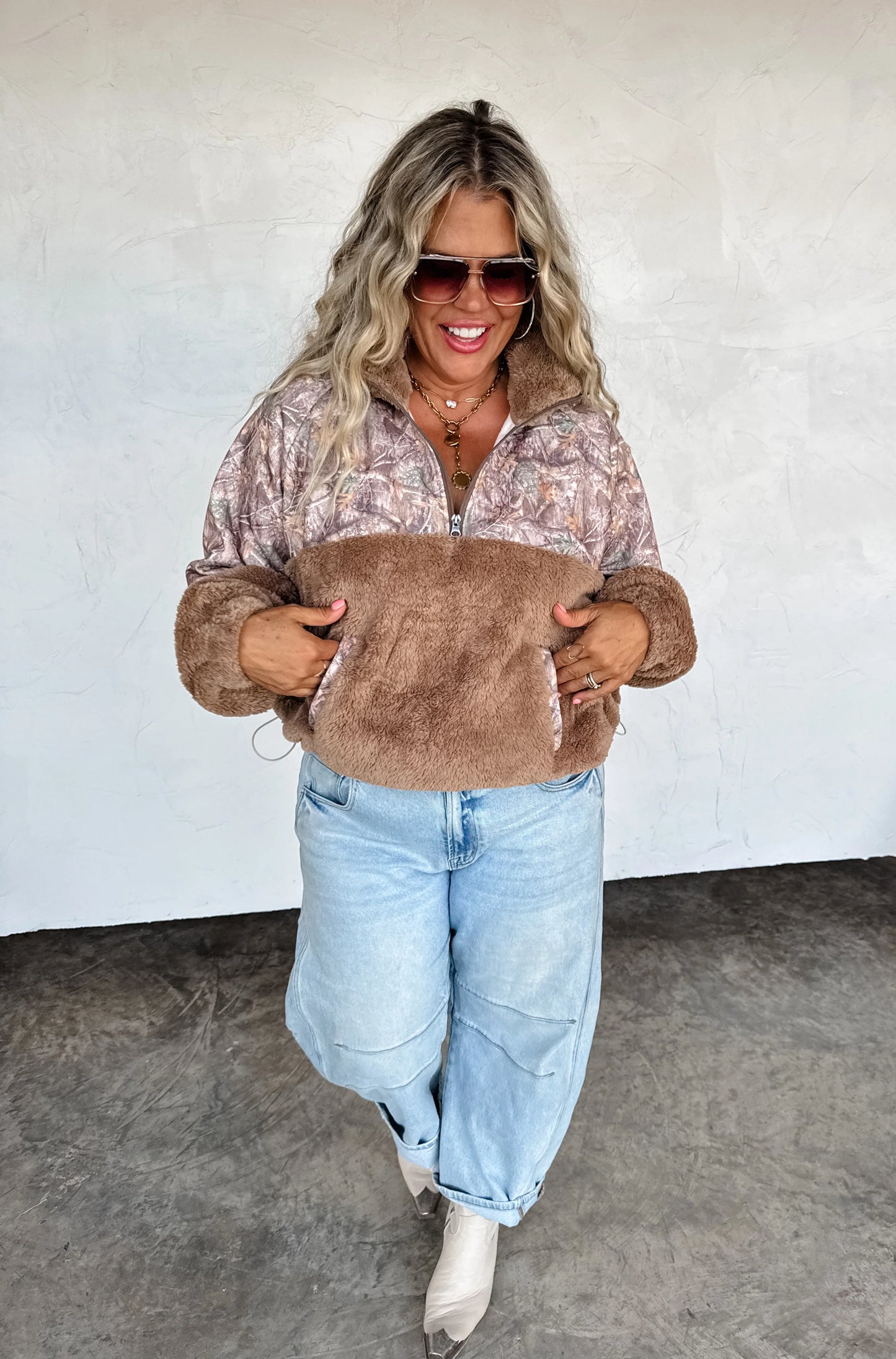 Camo Sherpa pullover