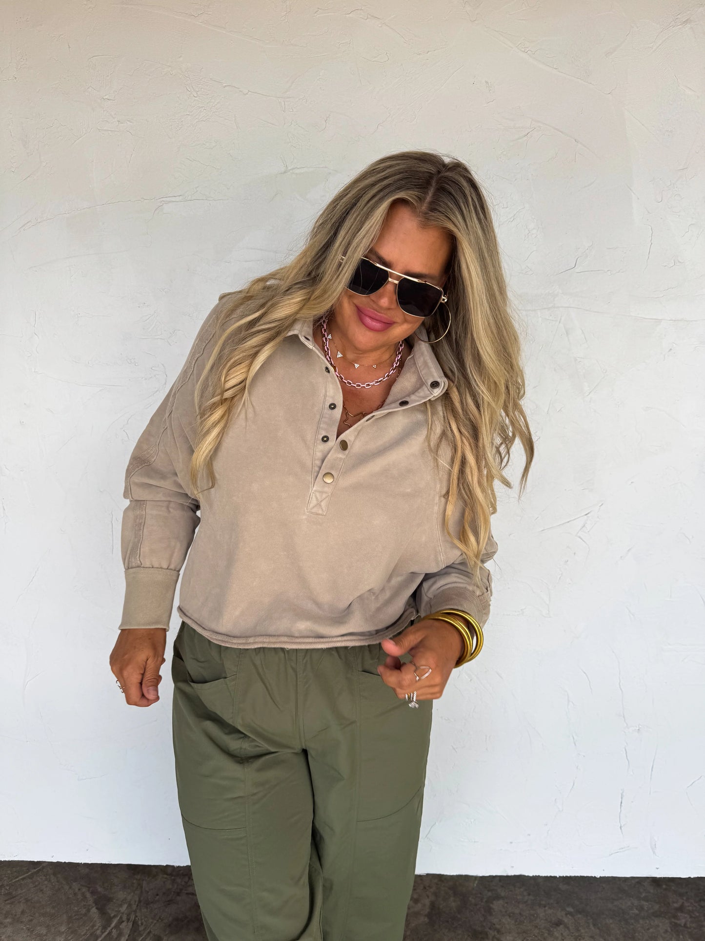 Marley snap button sweatshirt (4 colors) • Quick Ship