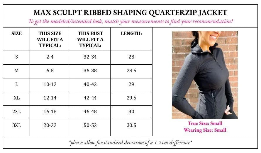 Max Sculpt pullover shaping quarter-zip jacket (2 colors!)