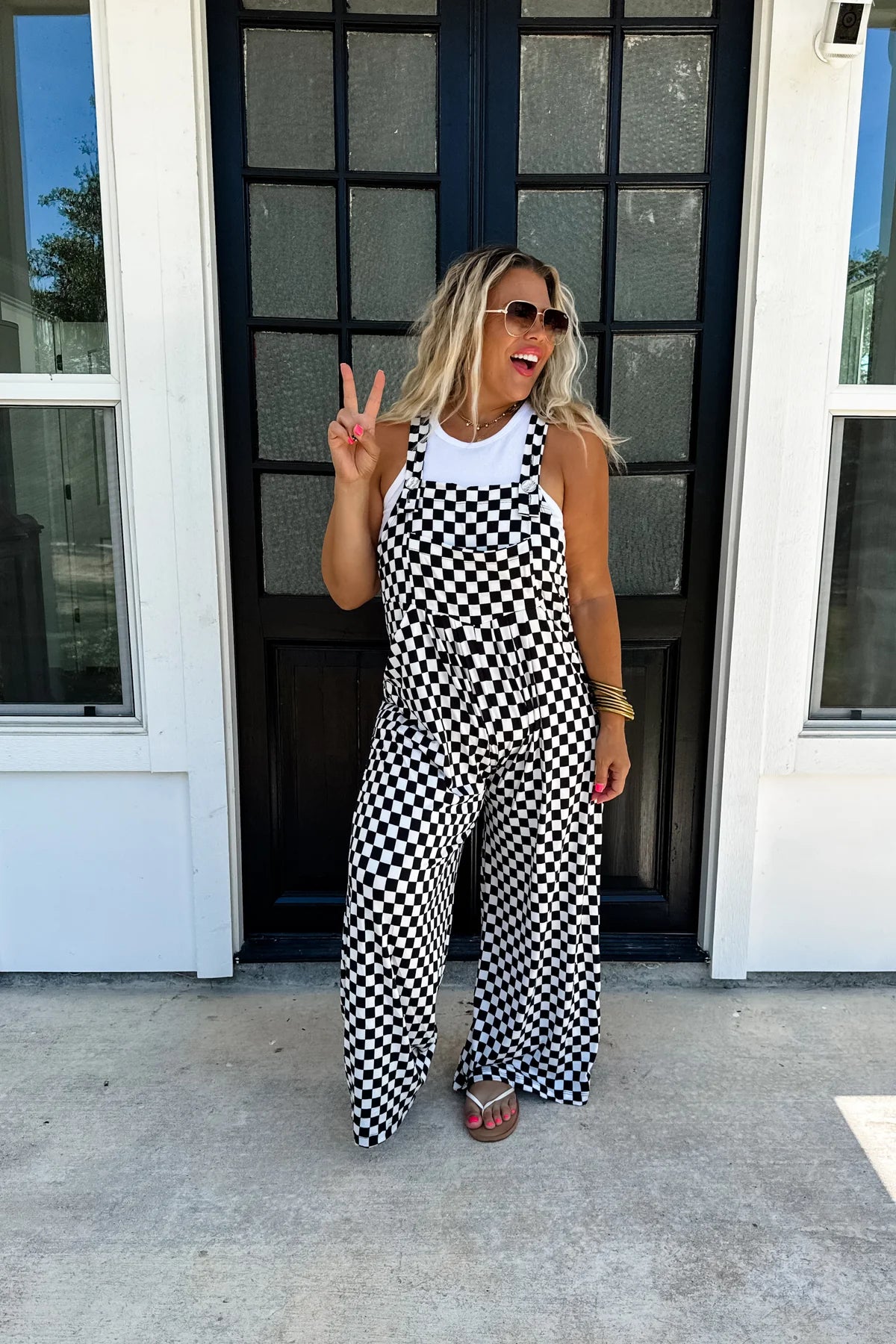 Checkered Karli boho overalls • Quick Ship / RTS