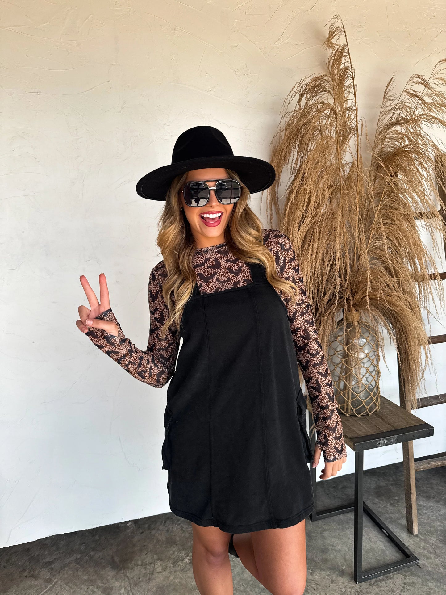 Bats & Cheetah dress it up mesh top