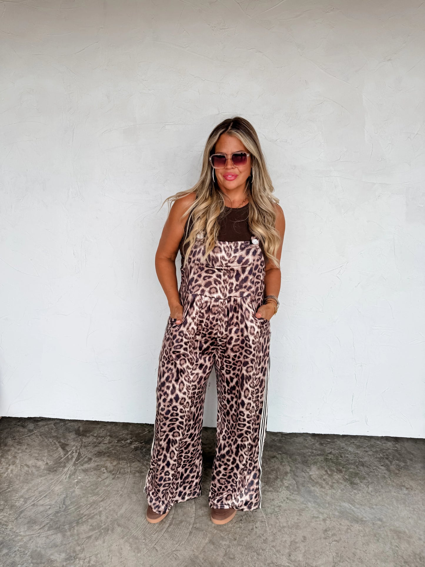 Karli Silky Cheetah overalls