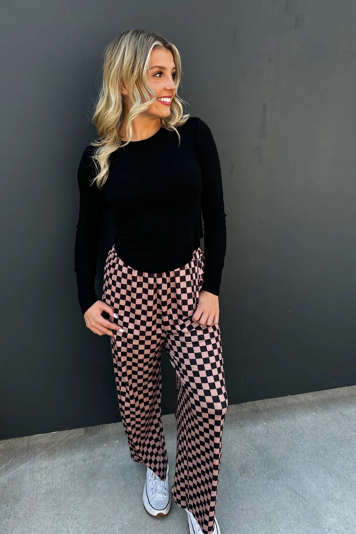 Elena curved hem ribbed top (3 colors) • Quick Ship