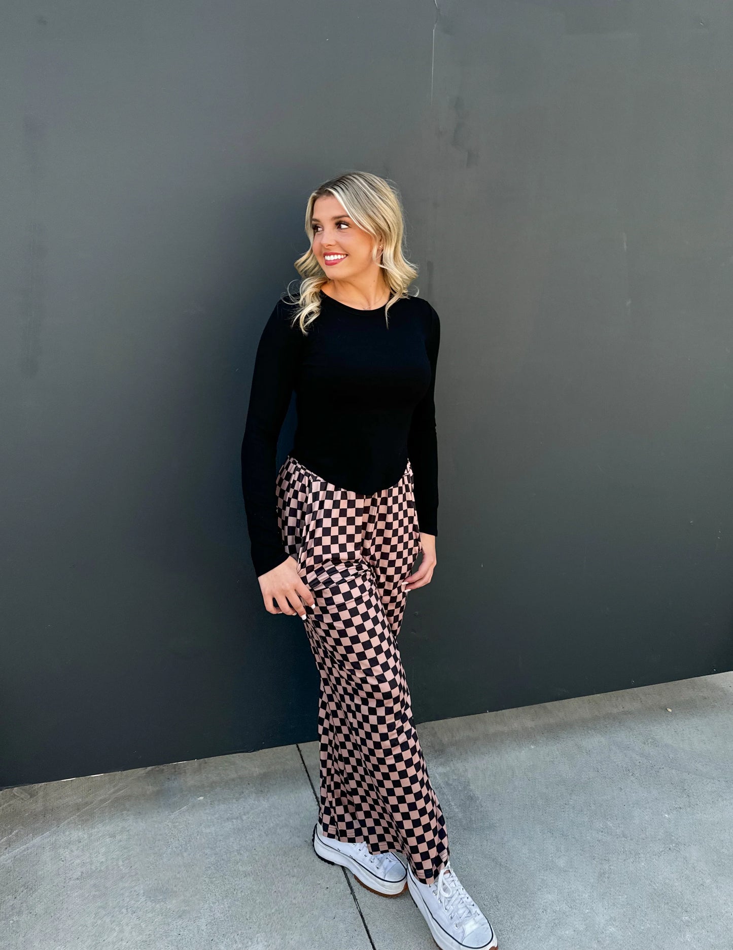 Elena curved hem ribbed top (3 colors) • Quick Ship