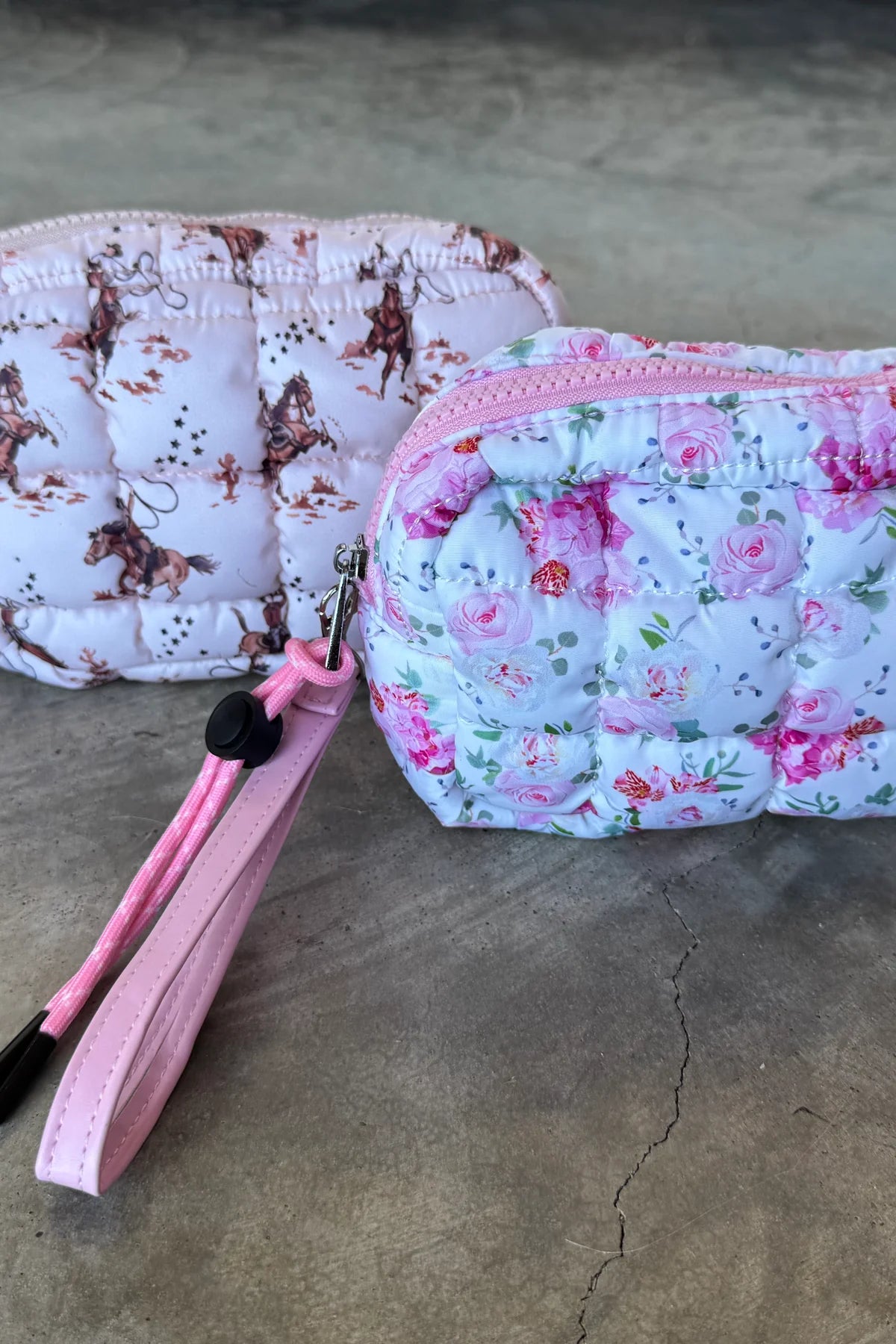 Floral & Cowboy Mini Puff Clutch bag • Quick Ship