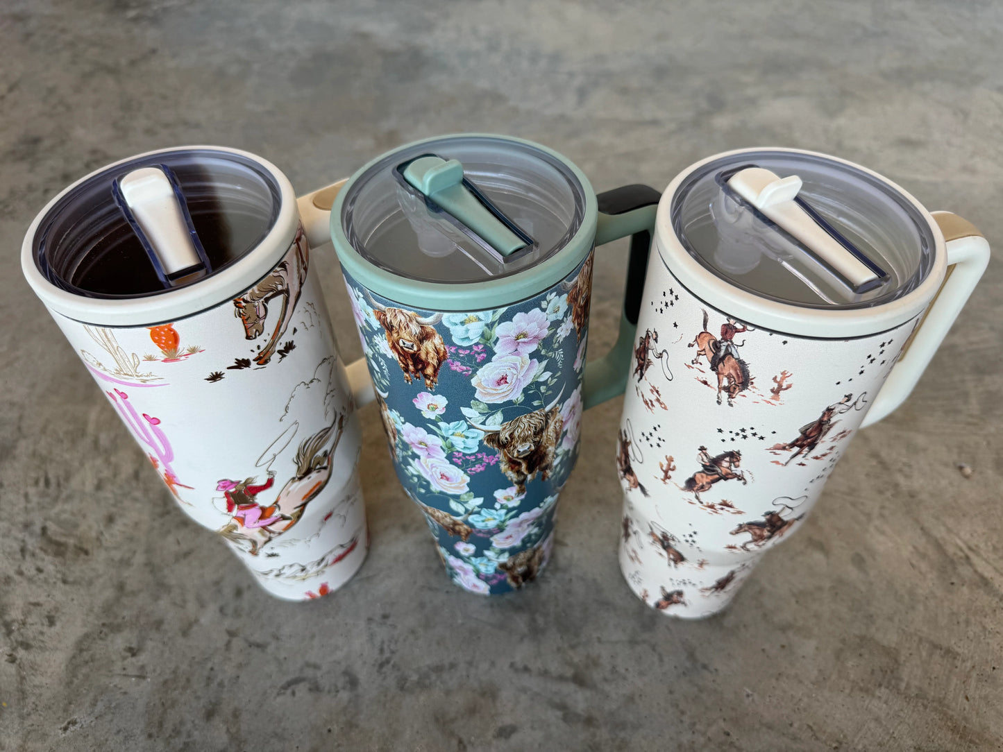 Floral & Western stainless steel tumbler (6 colors)• Quick Ship