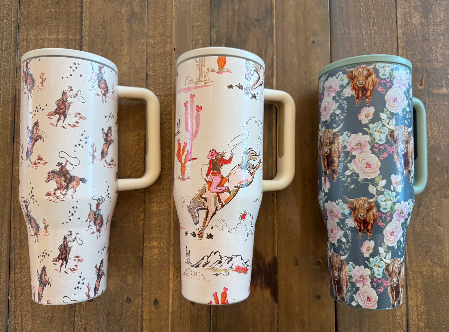 Floral & Western stainless steel tumbler (6 colors)• Quick Ship