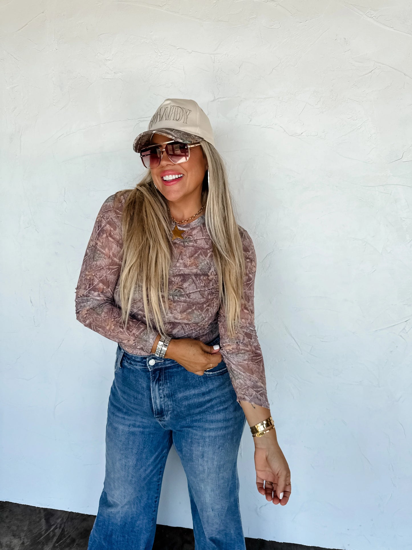 Camo mesh top • Quick Ship