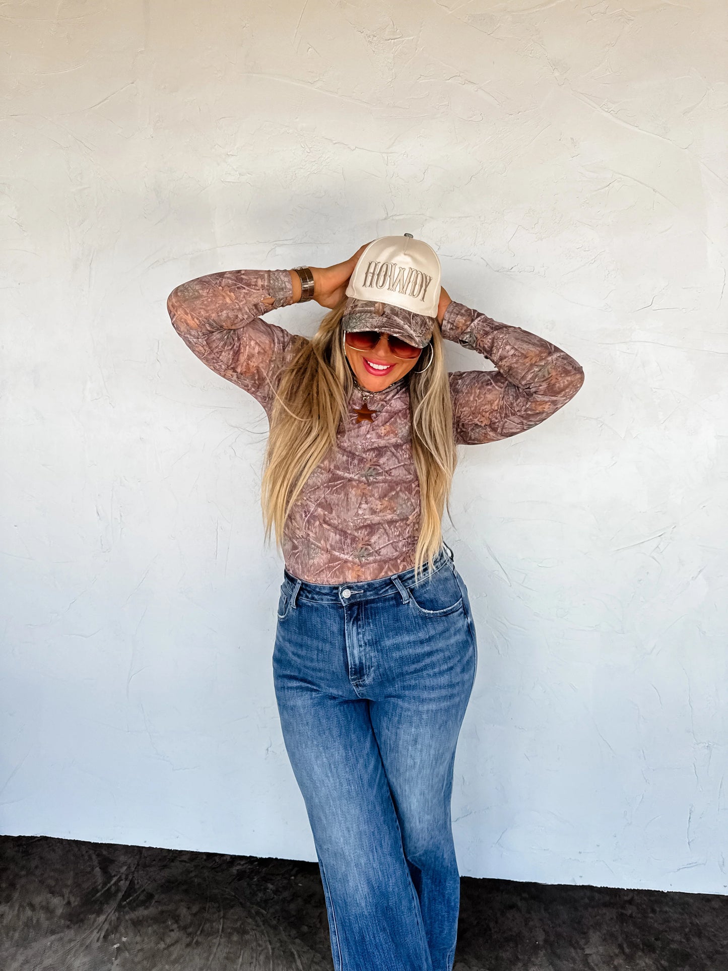 Camo mesh top • Quick Ship