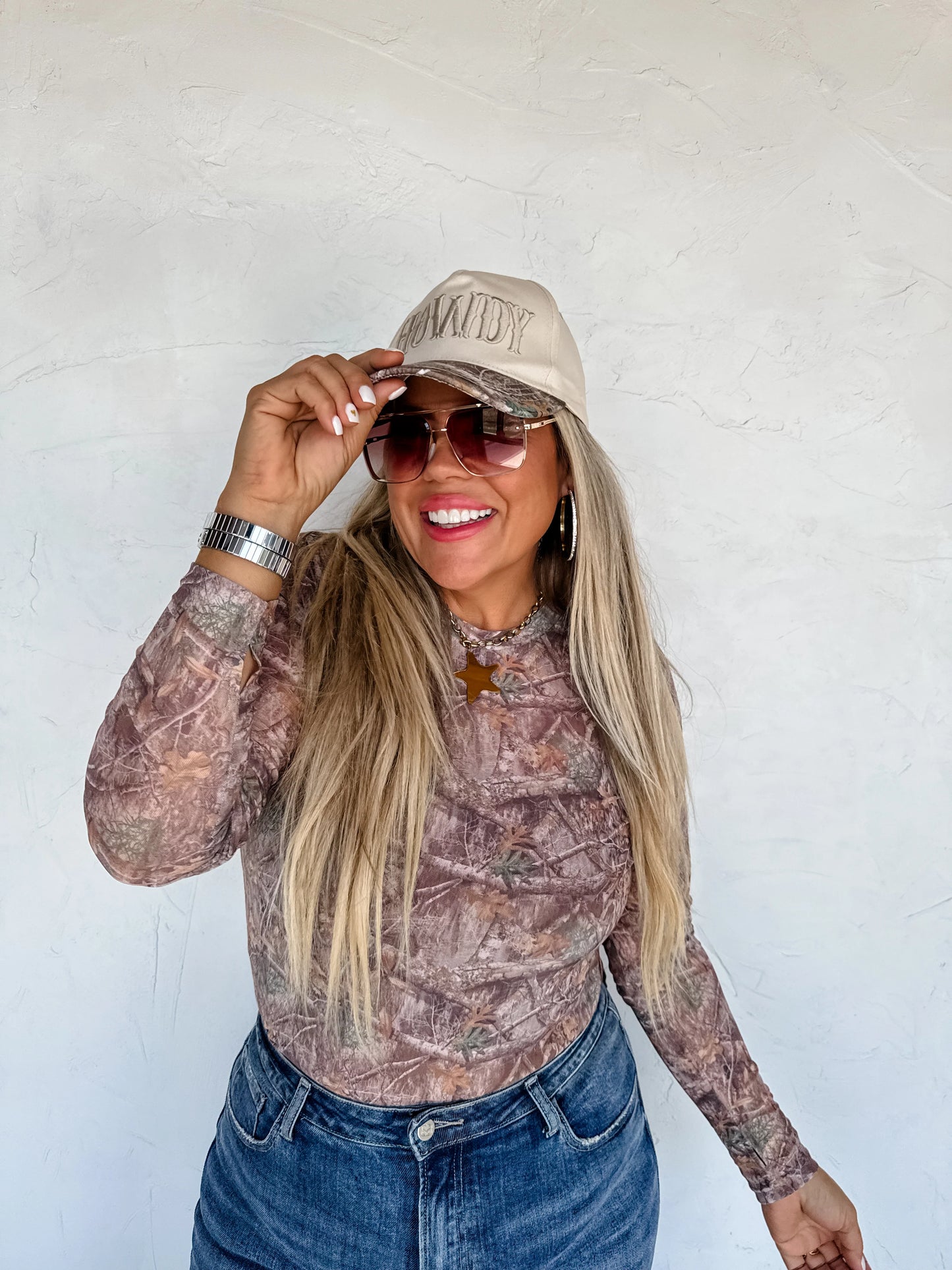 Camo mesh top • Quick Ship