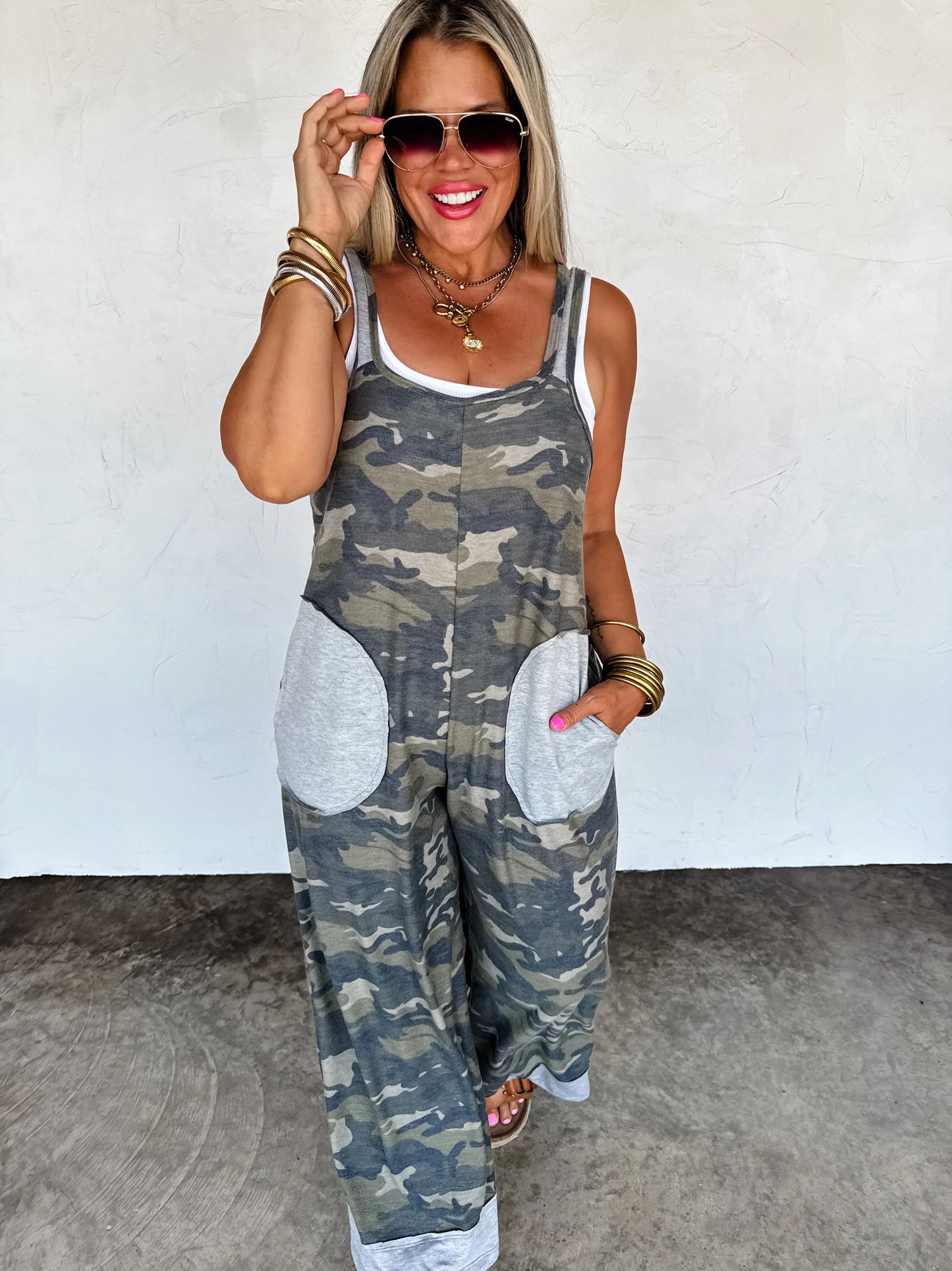 Ricki camo romper • Quick Ship