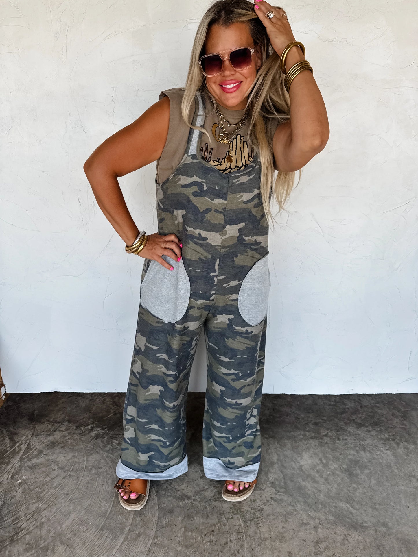 Ricki camo romper • Quick Ship