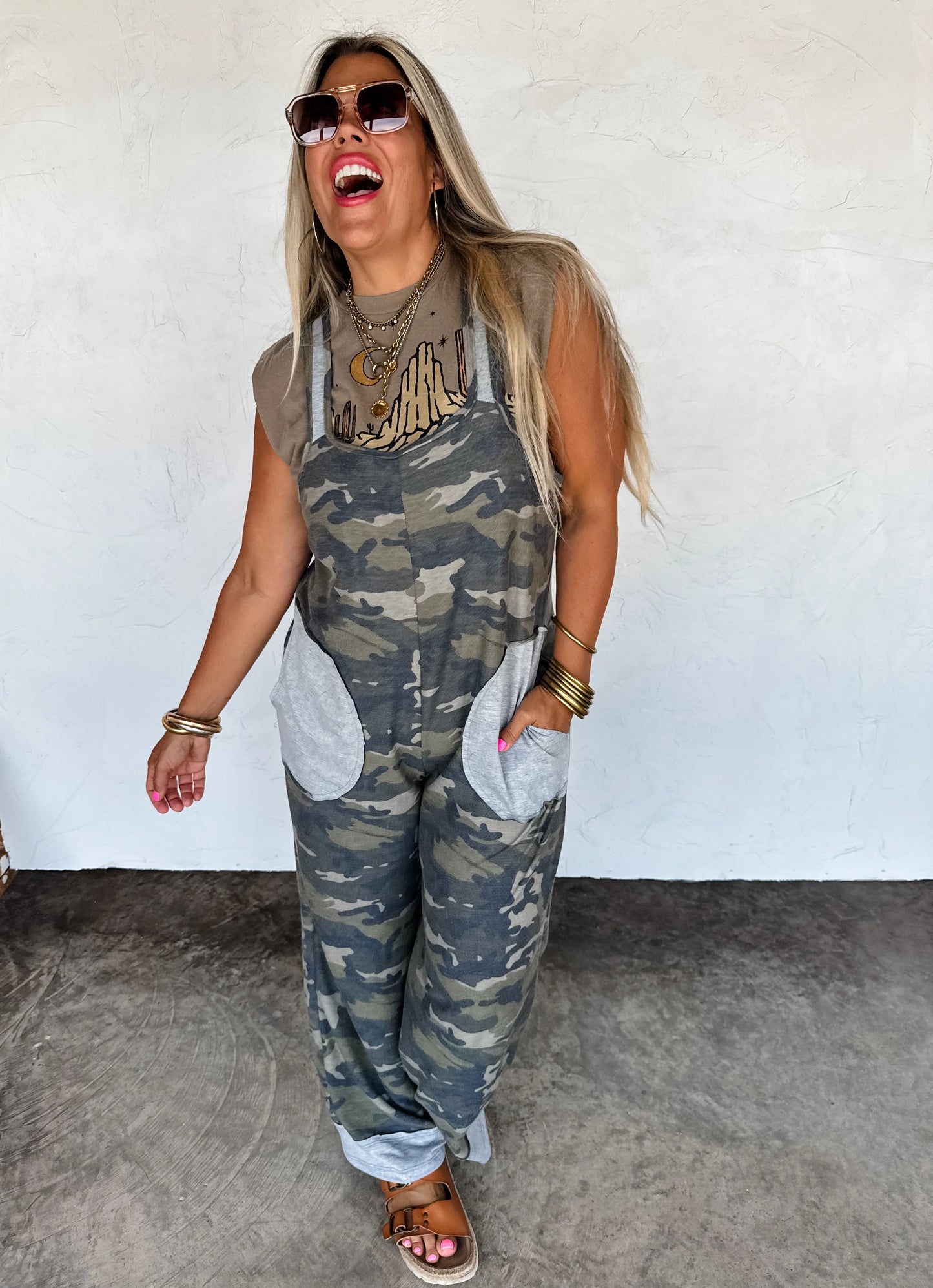 Ricki camo romper • Quick Ship