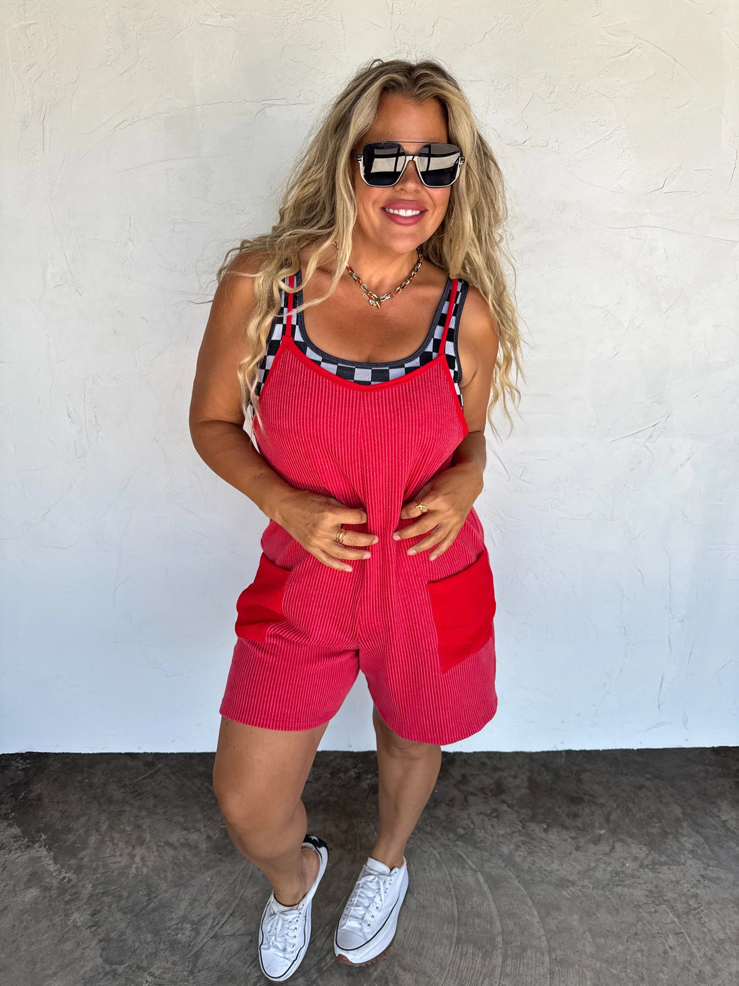 kinsey ribbed romper (2 colors)