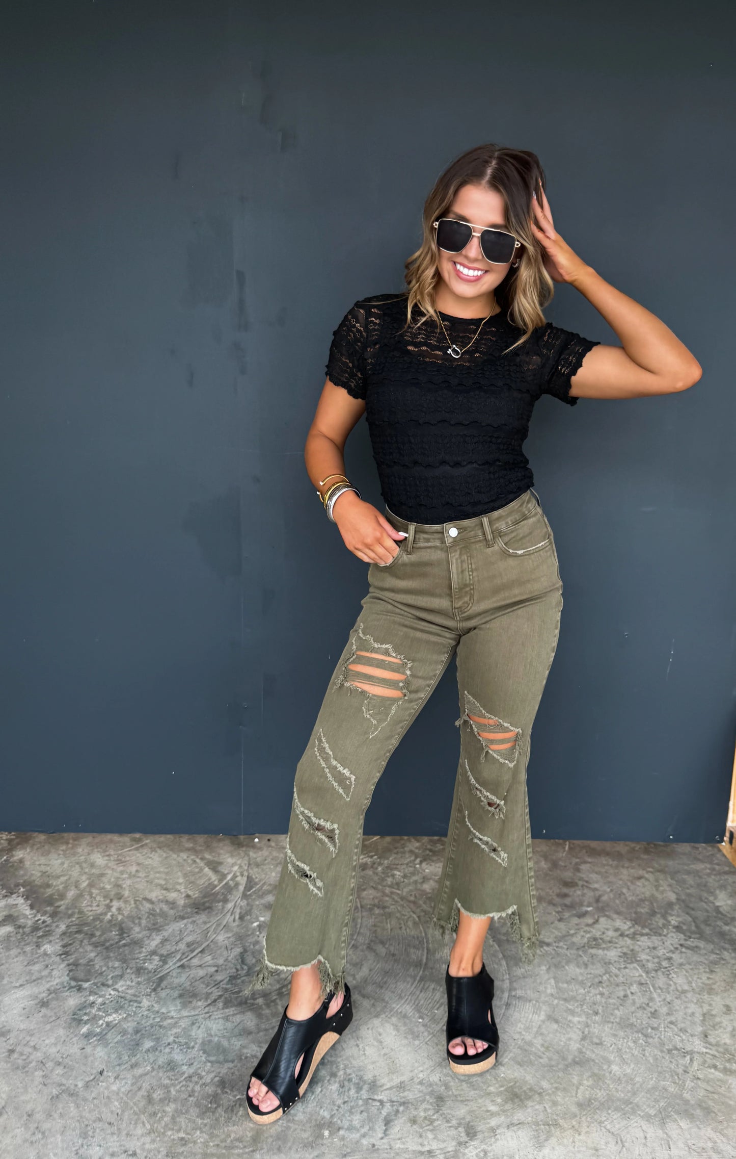 Rosalie lace top (2 colors) • Quick Ship