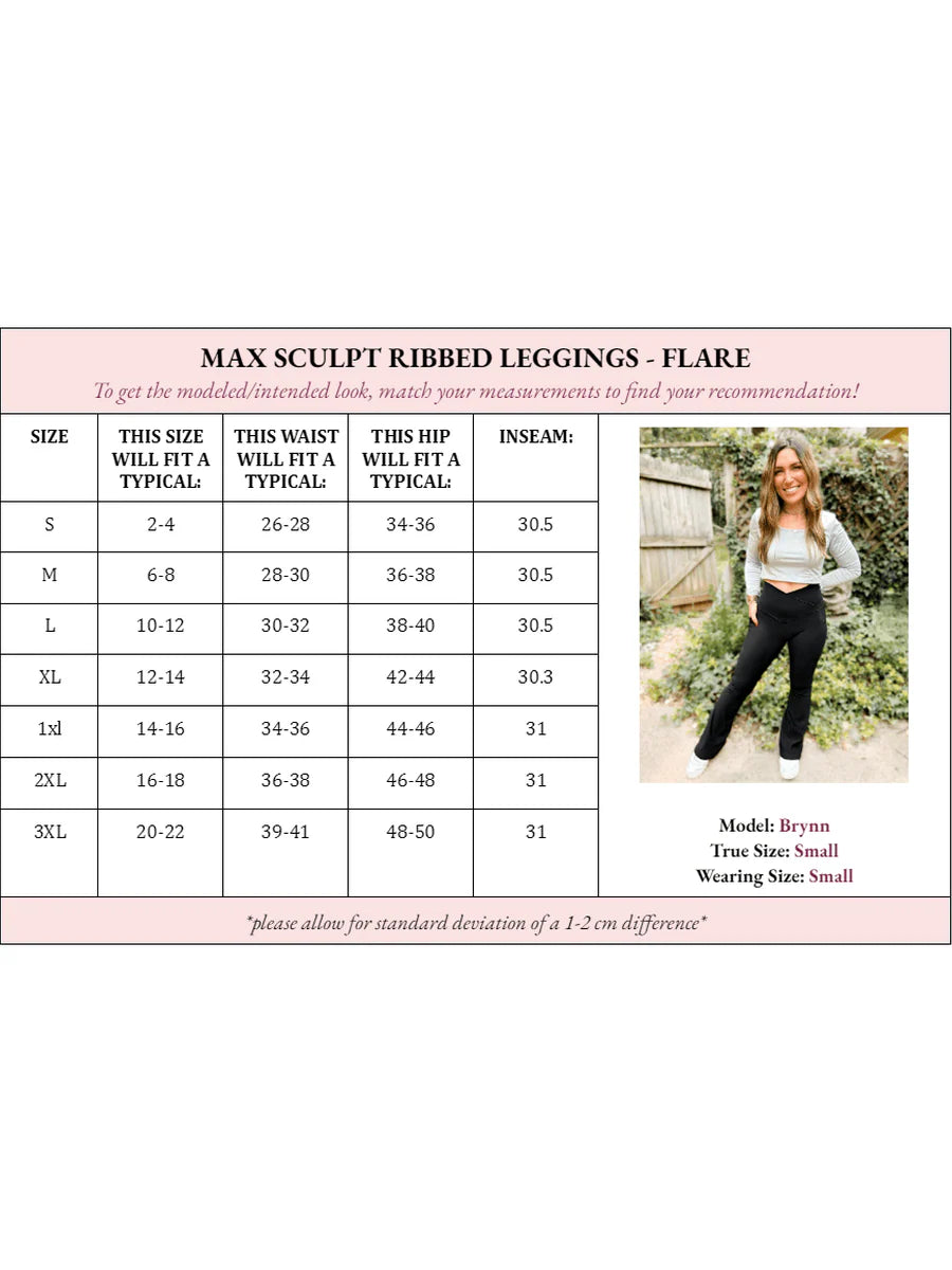 Max Sculpt FLARE leggings (2 colors) • Quick Ship