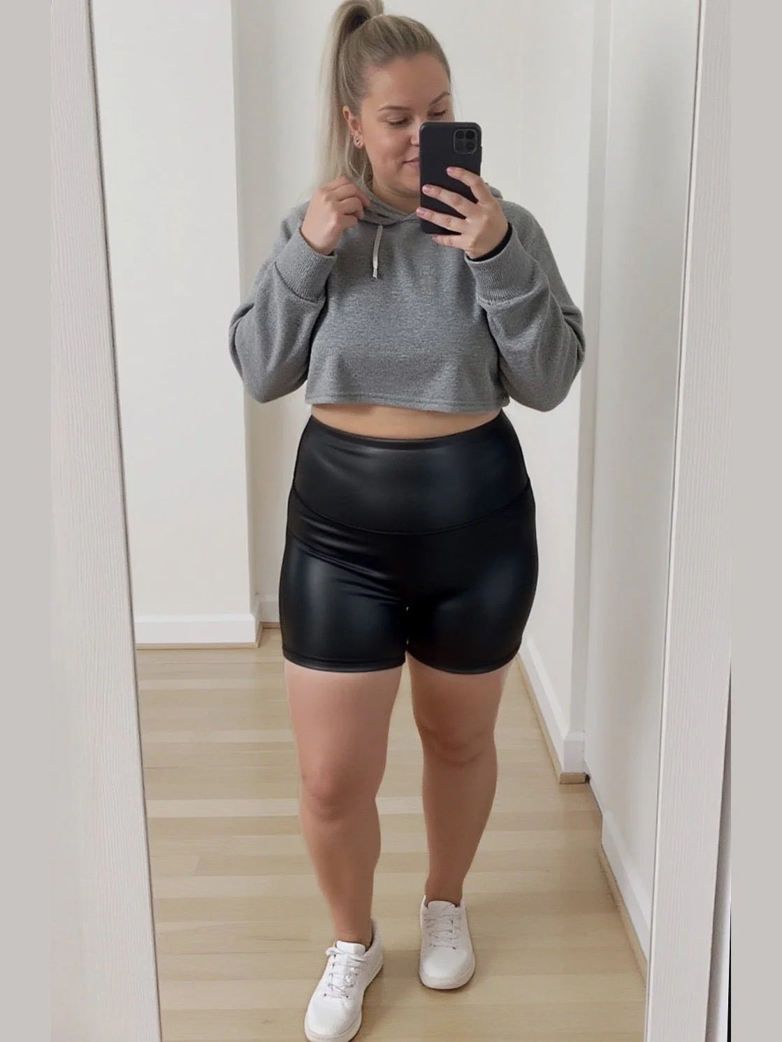 Lainey Leather Suck & Tuck biker shorts • Quick Ship