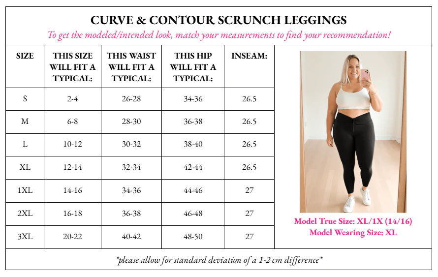 Curve & Contour scrunch compression leggings (2 colors)• Quick Ship