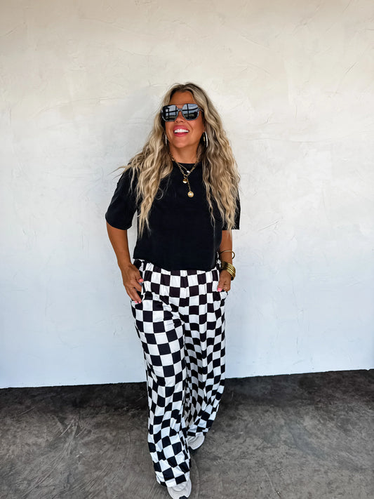 Checker Pop Pants (4 colors) • Quick Ship