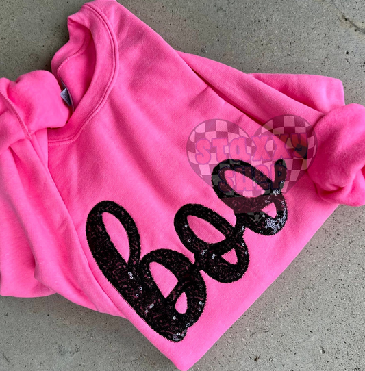 PREORDER : boo sequin applique crew