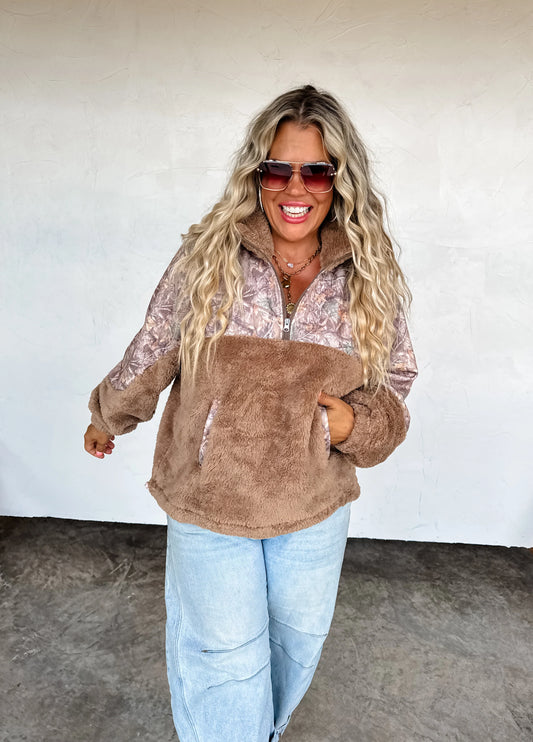Camo Sherpa pullover