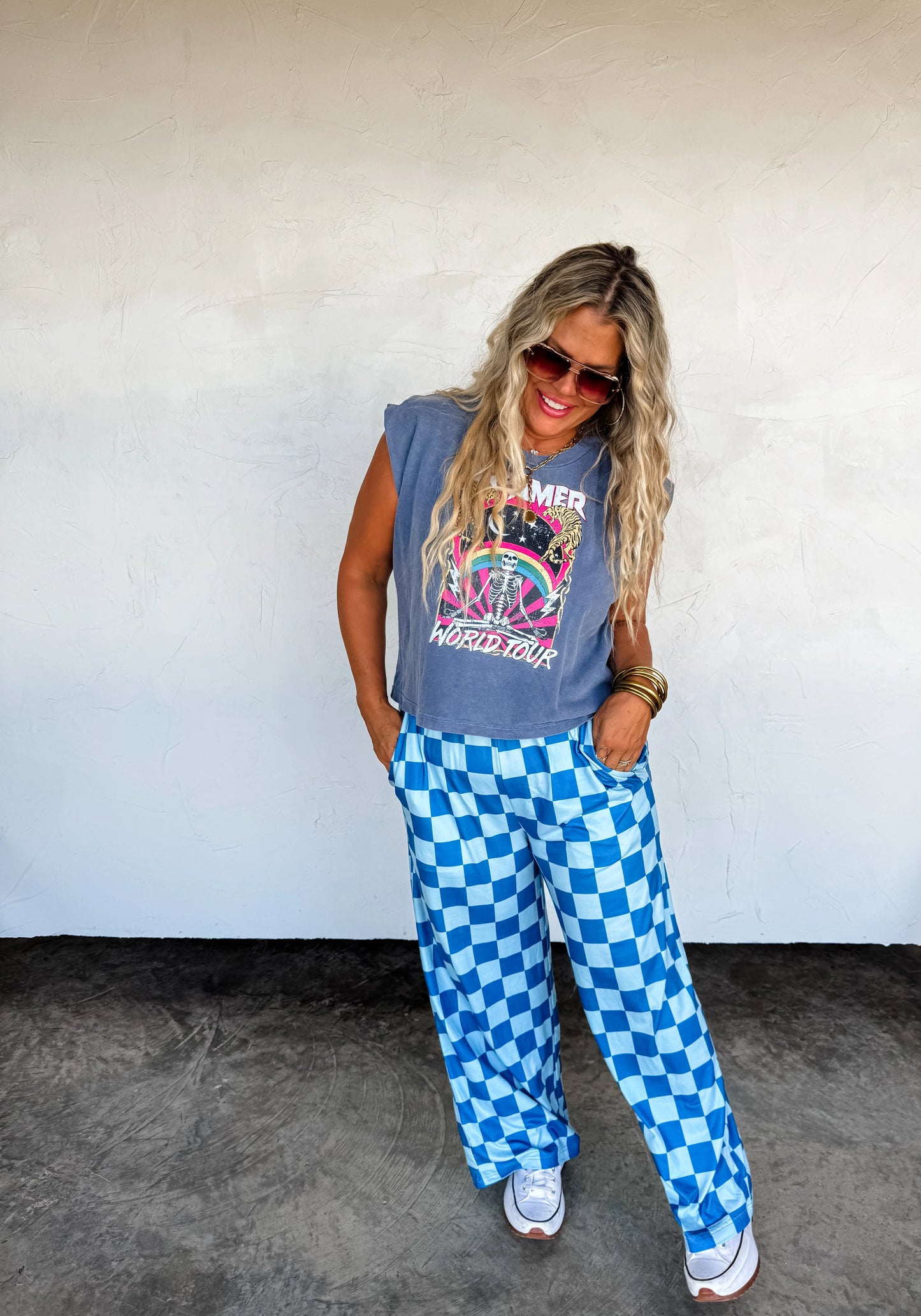 Checker Pop Pants (4 colors) • Quick Ship