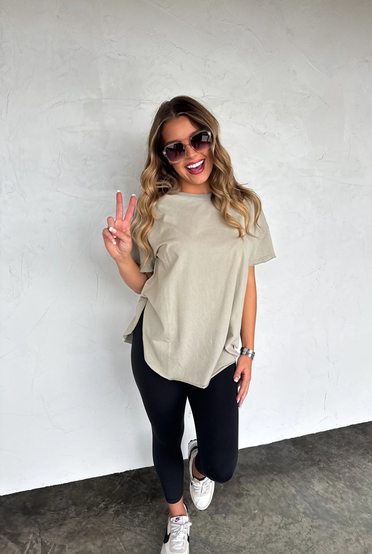 Joey washed cotton boyfriend tee • Quick Ship