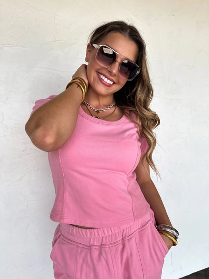 Stay in crop pant set (3 colors) • Quick Ship