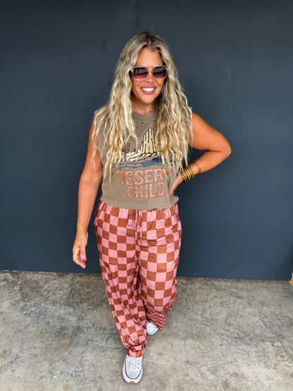 Checker Pop Pants (4 colors) • Quick Ship