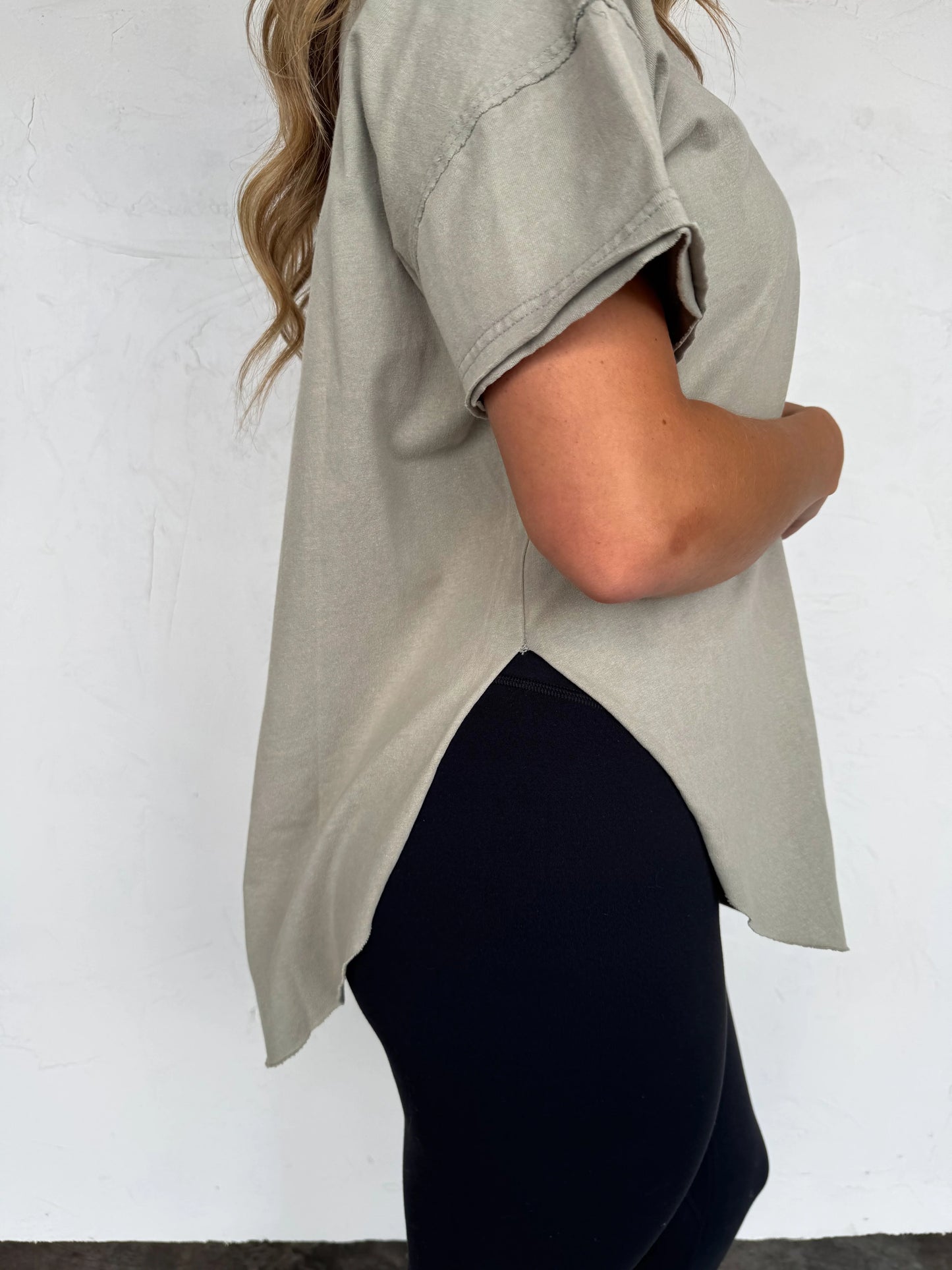 Joey washed cotton boyfriend tee • Quick Ship