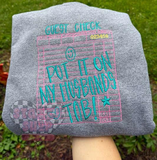 PREORDER : husband's tab embroidery