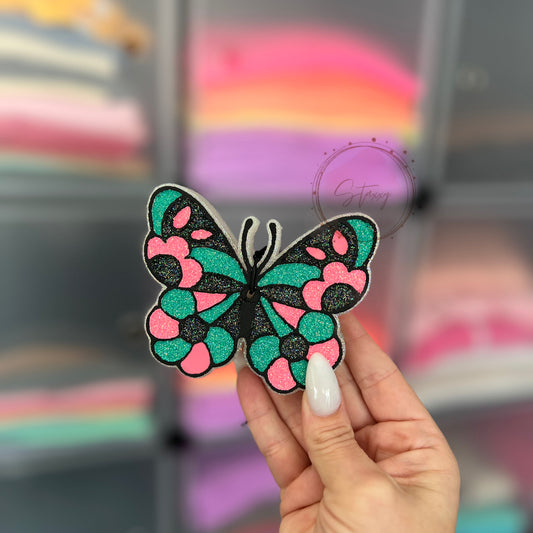 stained glass butterfly freshie