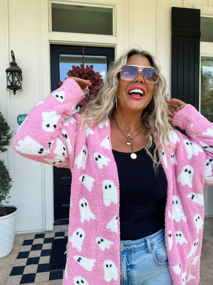 Pink Ghost Halloween Cloud Cardis • ROUND 2 flash PreOrder