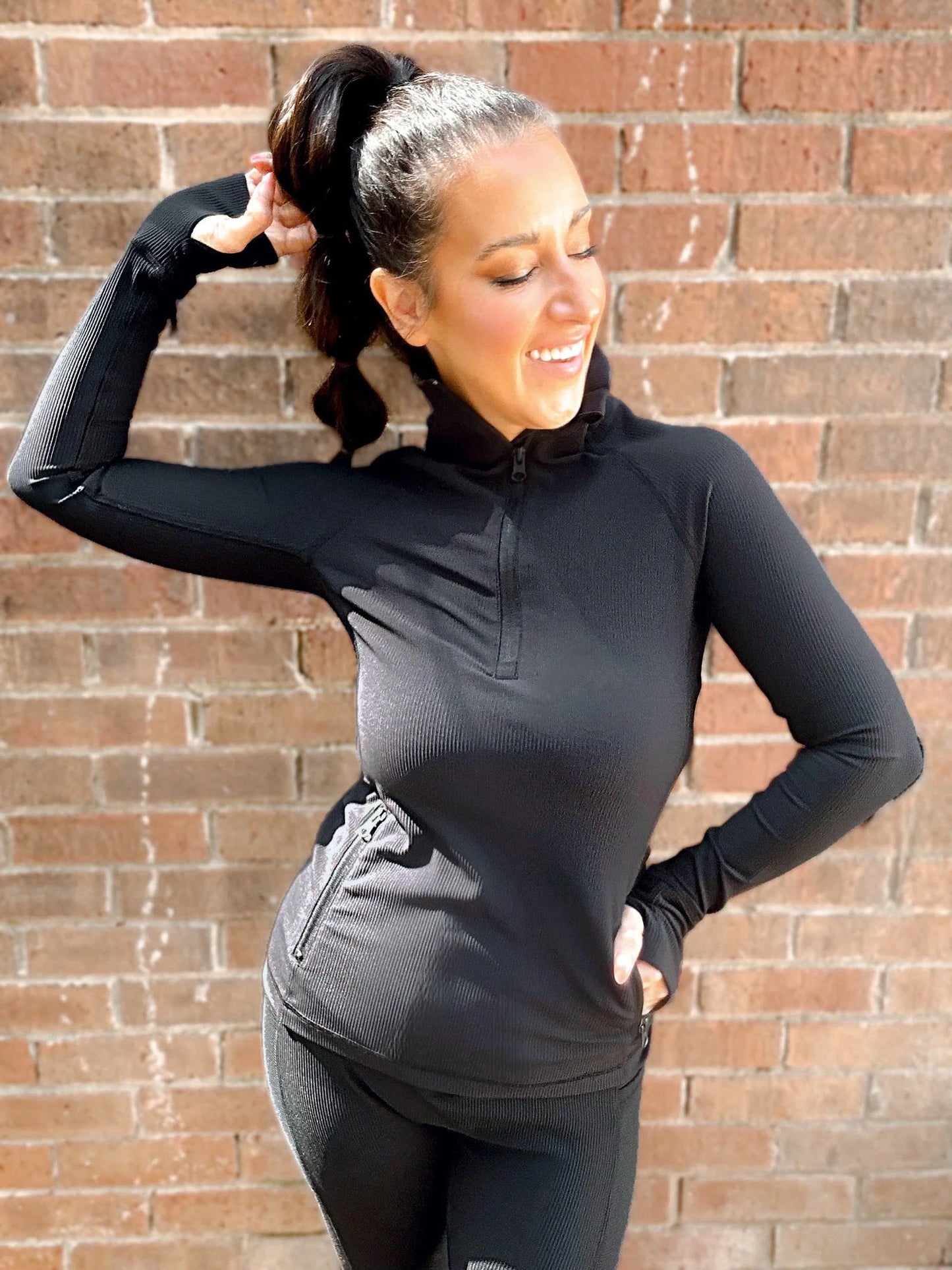 Max Sculpt pullover shaping quarter-zip jacket (2 colors!)