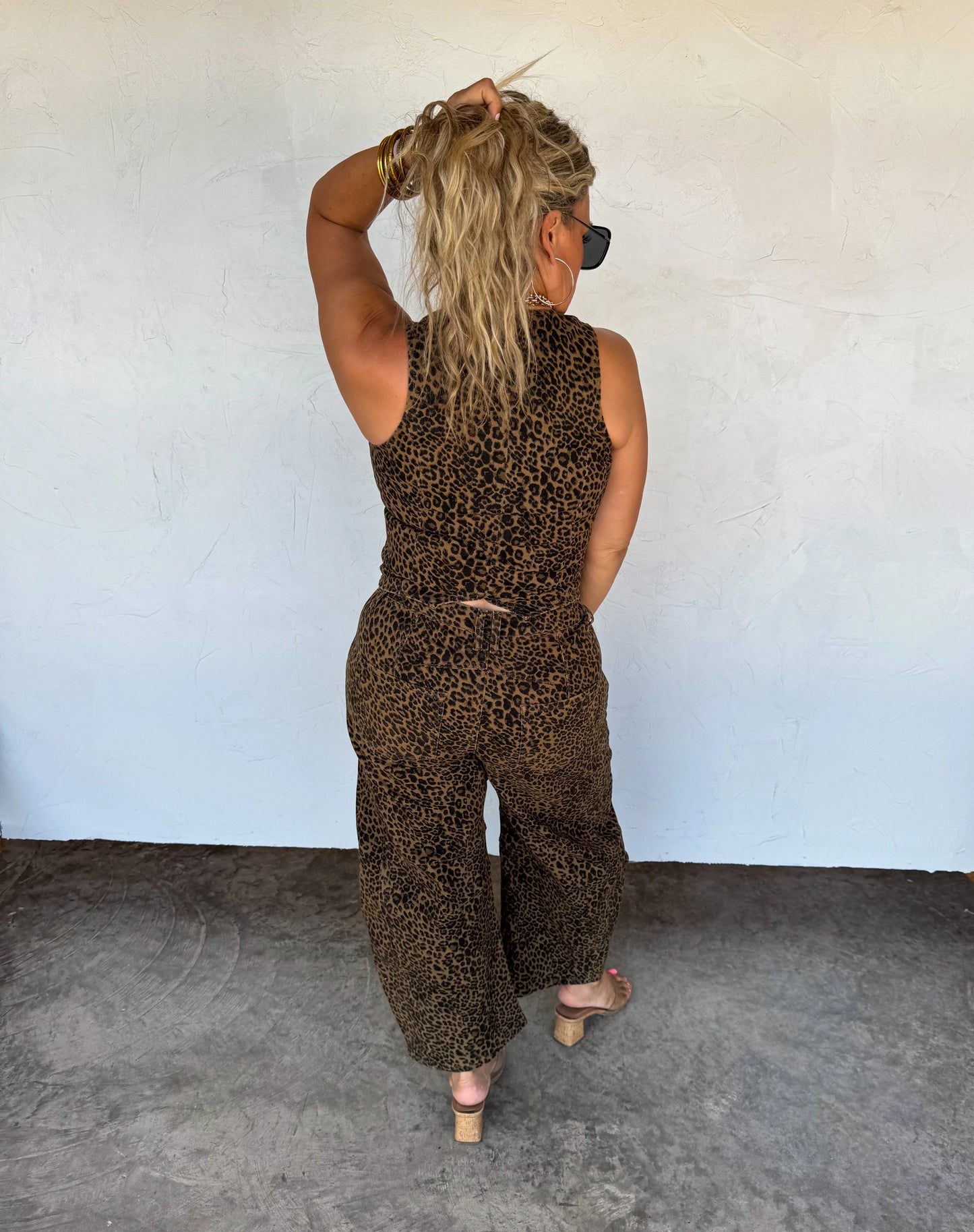 bex cheetah barrel jeans (stretchy) • Quick Ship