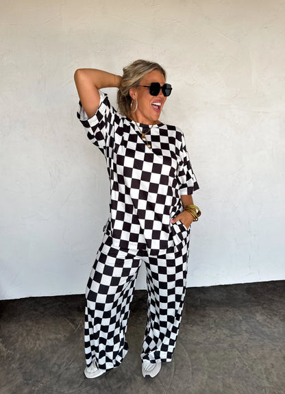 Checker Pop Pants (4 colors) • Quick Ship