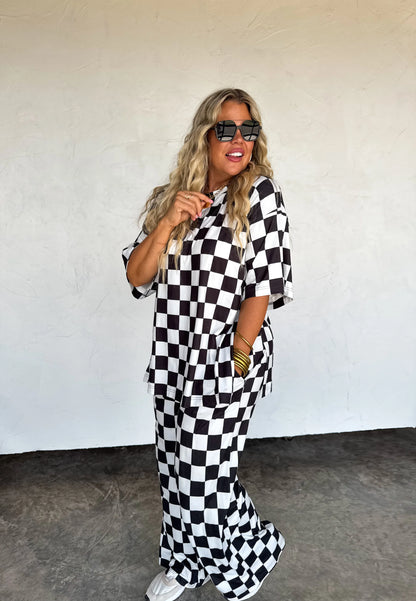 Checker Pop Pants (4 colors) • Quick Ship
