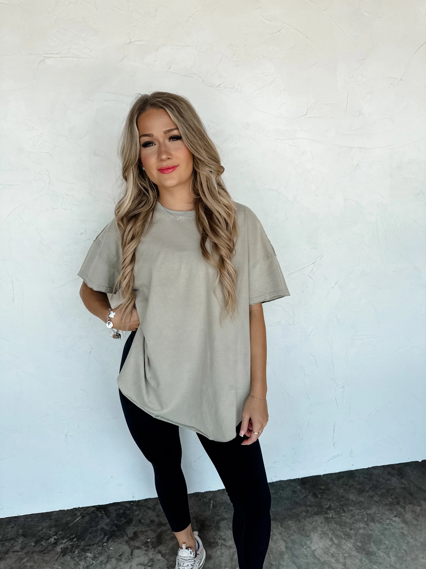Joey washed cotton boyfriend tee • Quick Ship