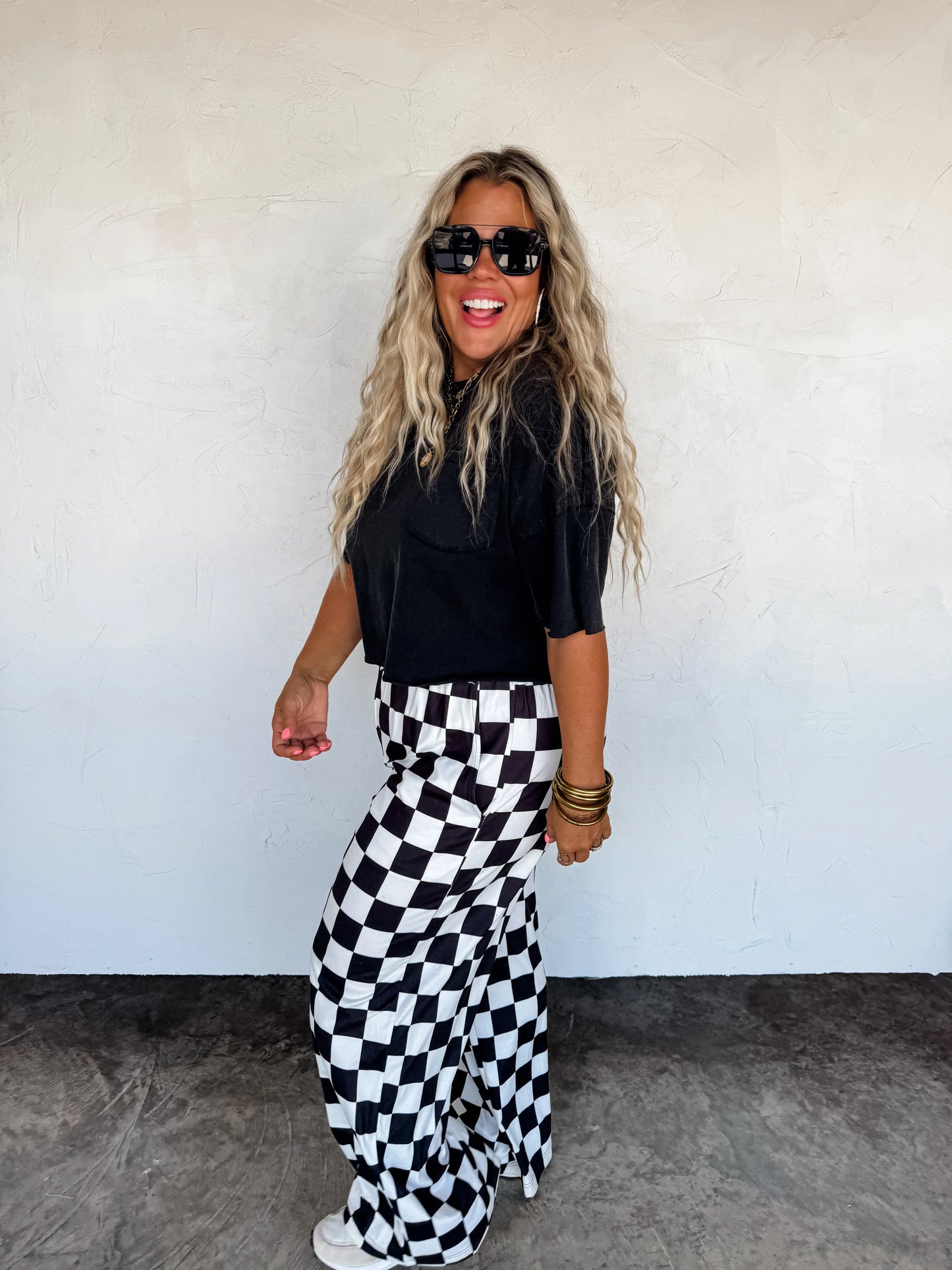 Checker Pop Pants (4 colors) • Quick Ship