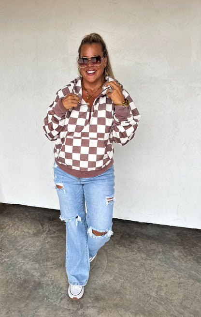 Camo & Checker easy does it pullover (2 colors)