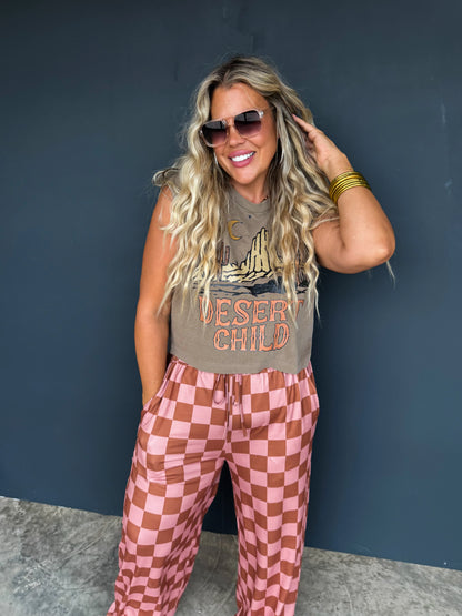 Checker Pop Pants (4 colors) • Quick Ship
