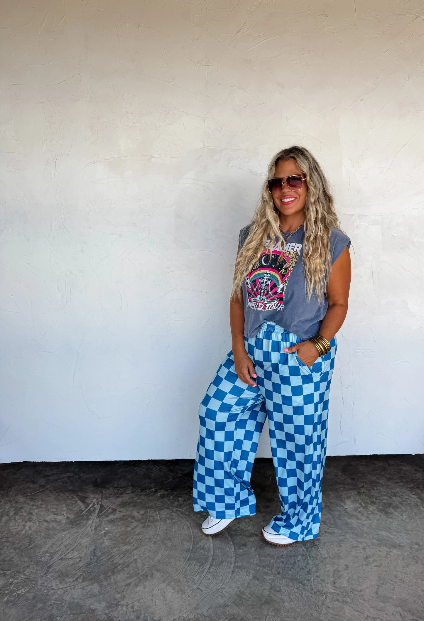 Checker Pop Pants (4 colors) • Quick Ship