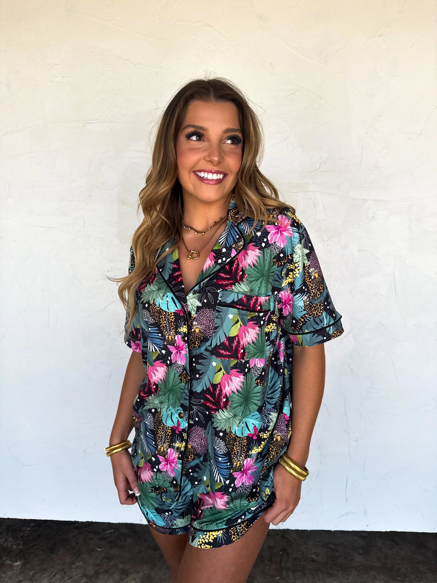 Wild Blooms luxe PJ set