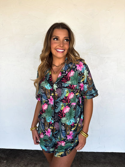 Wild Blooms luxe PJ set