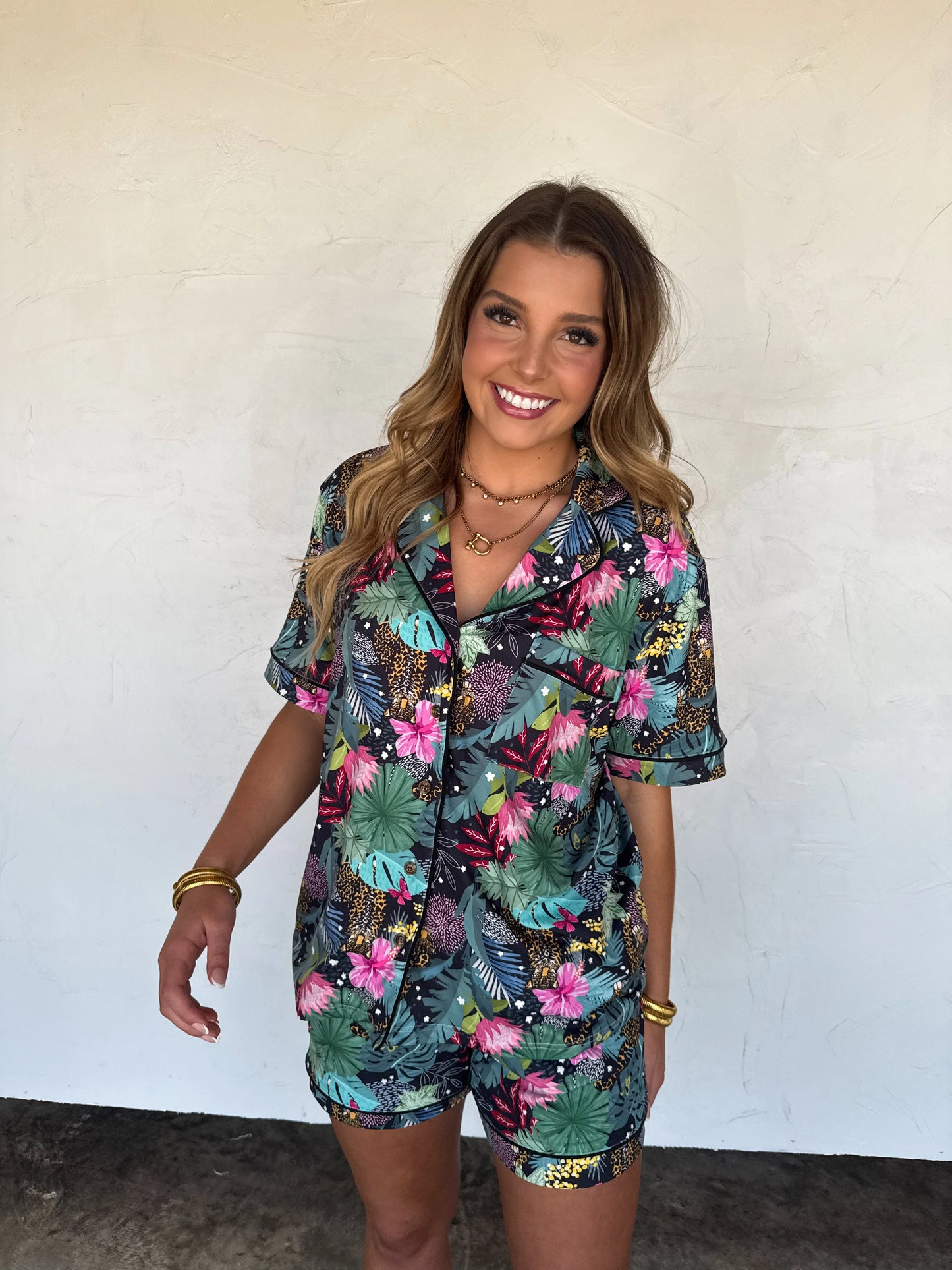 Wild Blooms luxe PJ set