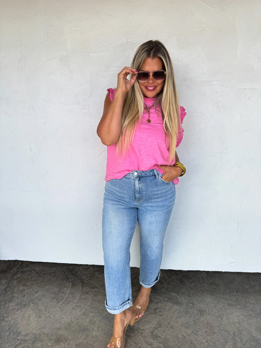 Alexie straight leg cropped jeans • Quick Ship