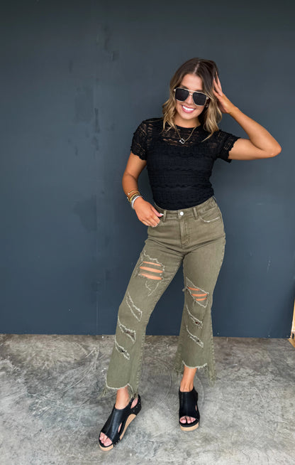 Rosalie lace top (2 colors) • Quick Ship