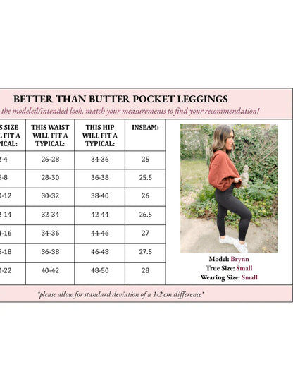 Billie Better Than Butter pocket leggings (dark grey) • Quick Ship