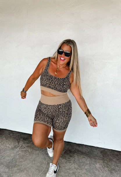 Cheetah biker short SET