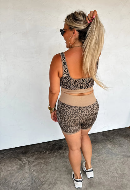 Cheetah biker short SET